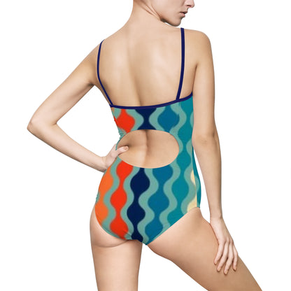 Blue Spectrum Print Women's One-piece Swimsuit