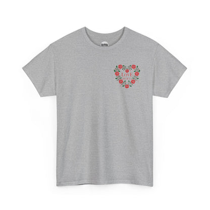 Love Hurts (Heart Floral) Unisex Heavy Cotton Tee