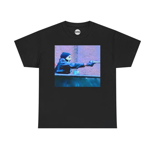 Gunman Graphic Tee, Edgy Streetwear Shirt, Unisex Tee for Casual Outings, Perfect for Street Style Lovers, Concerts, Unique Gifts