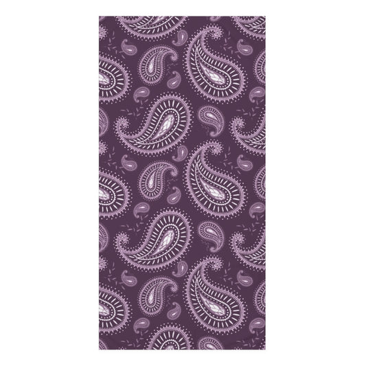 Purple Paisley Print Mink-Cotton Towel