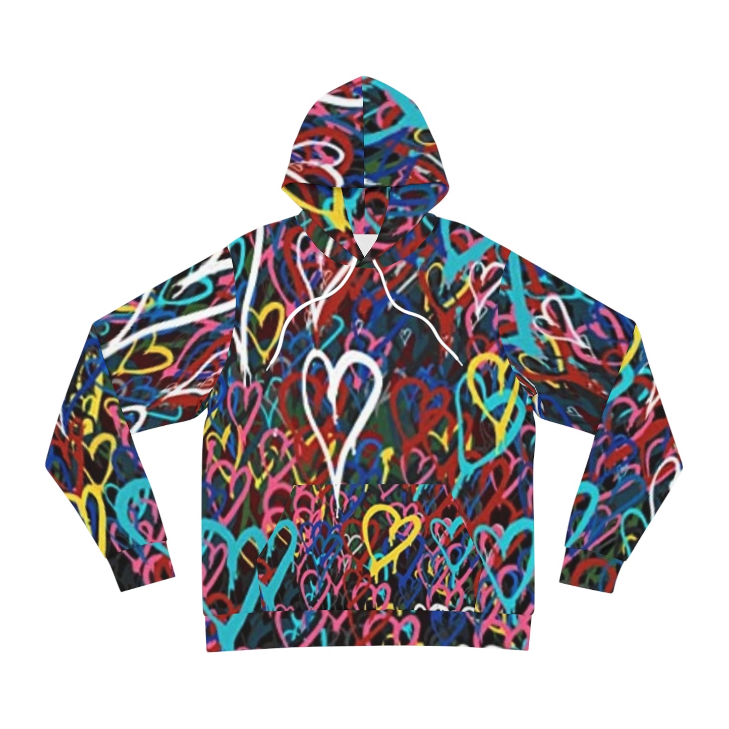 Graffiti Hearts Hoodie - Unisex Fashion