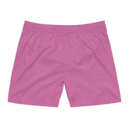 Pink BW Stripe Swim Trunks