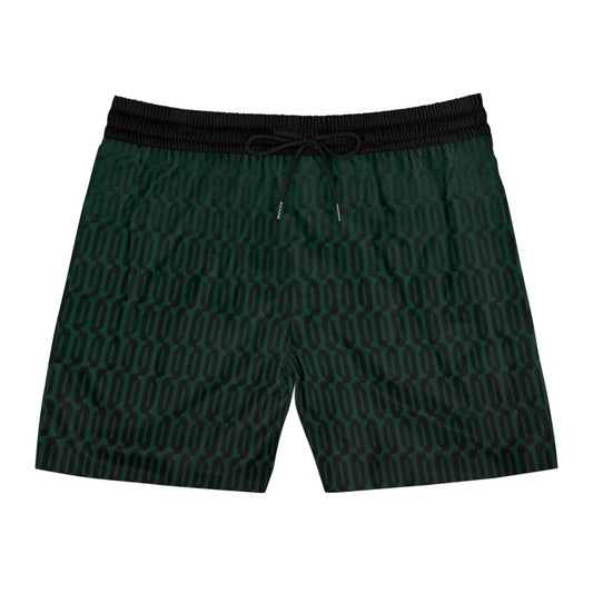 Green Black Link Swim Trunks