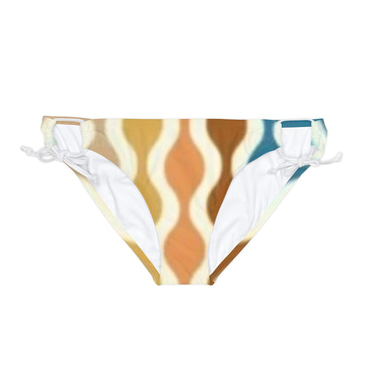 70's Rust Spectrum PrintLoop Tie Side Bikini Bottom