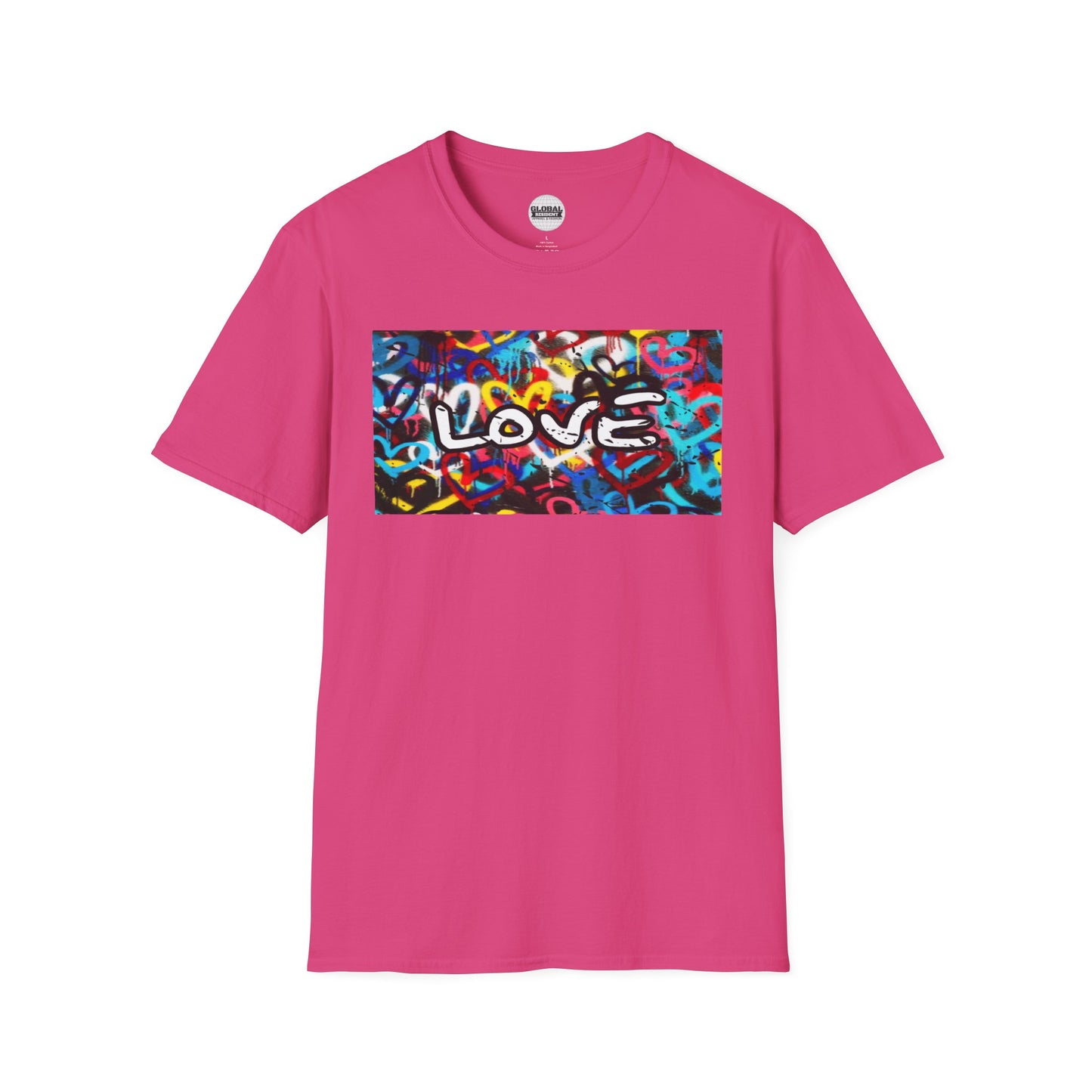 Colorful Love Unisex Softstyle T-Shirt - Perfect for Valentine’s Day & Casual Vibes
