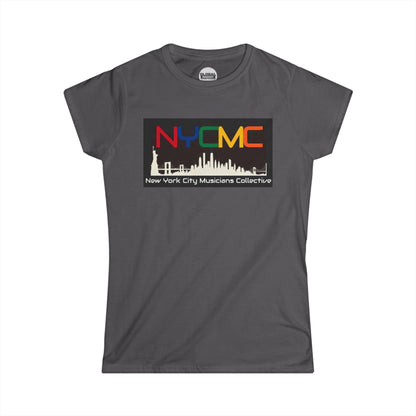 NYCMC Women Softstyle Tee - Pink NYC Musicians Collective Shirt