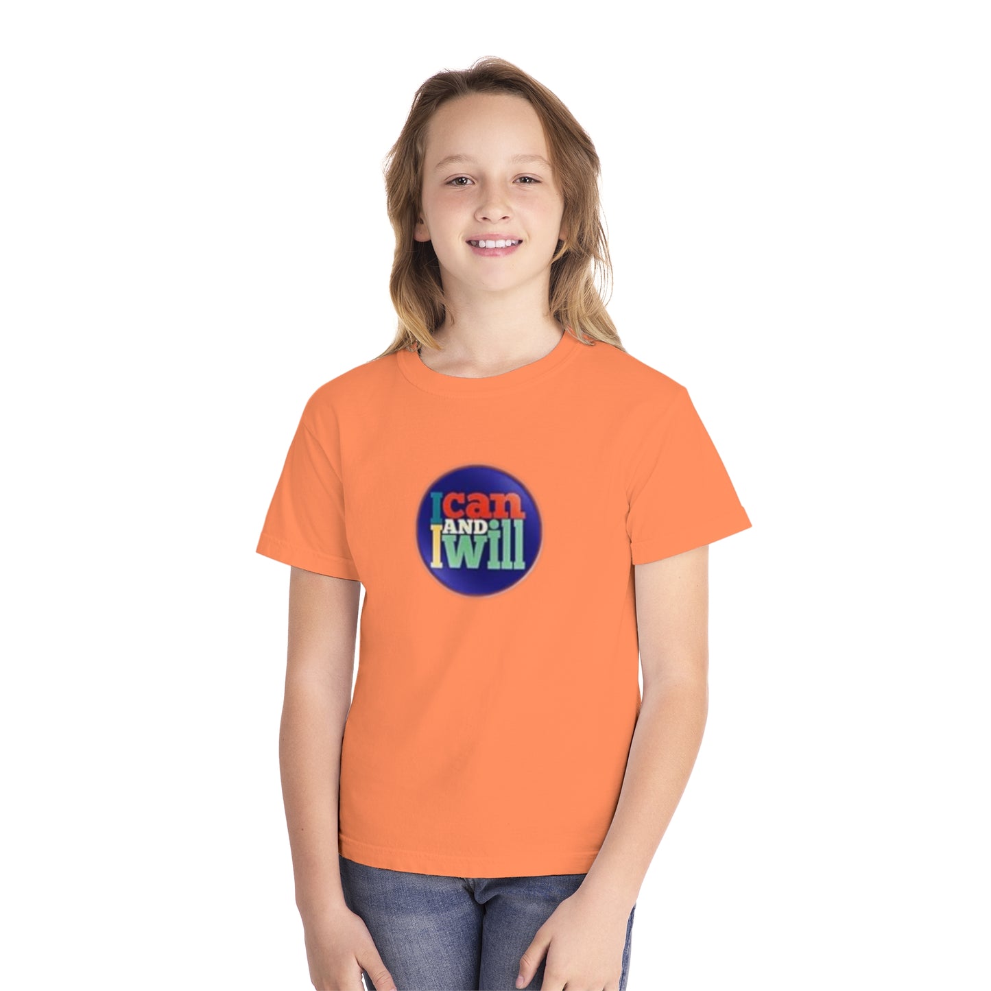 Youth I Can and I Will Button Tee