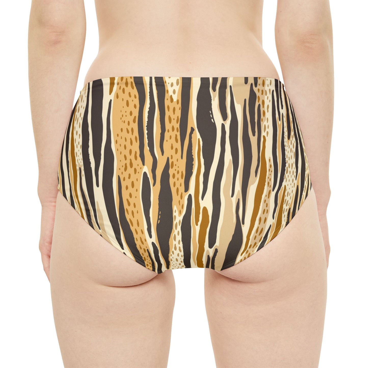 Animal Print High-Waist Hipster Bikini Bottom