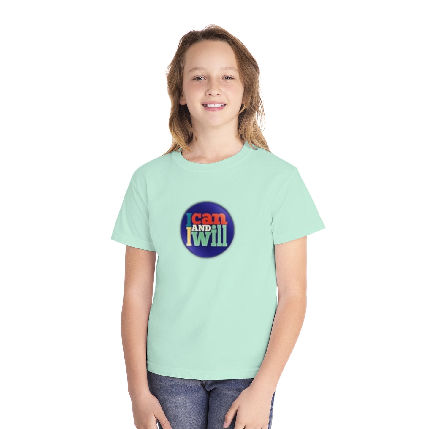 Youth I Can and I Will Button Tee