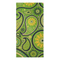 Green Yellow Black Paisley Print Mink-Cotton Towel