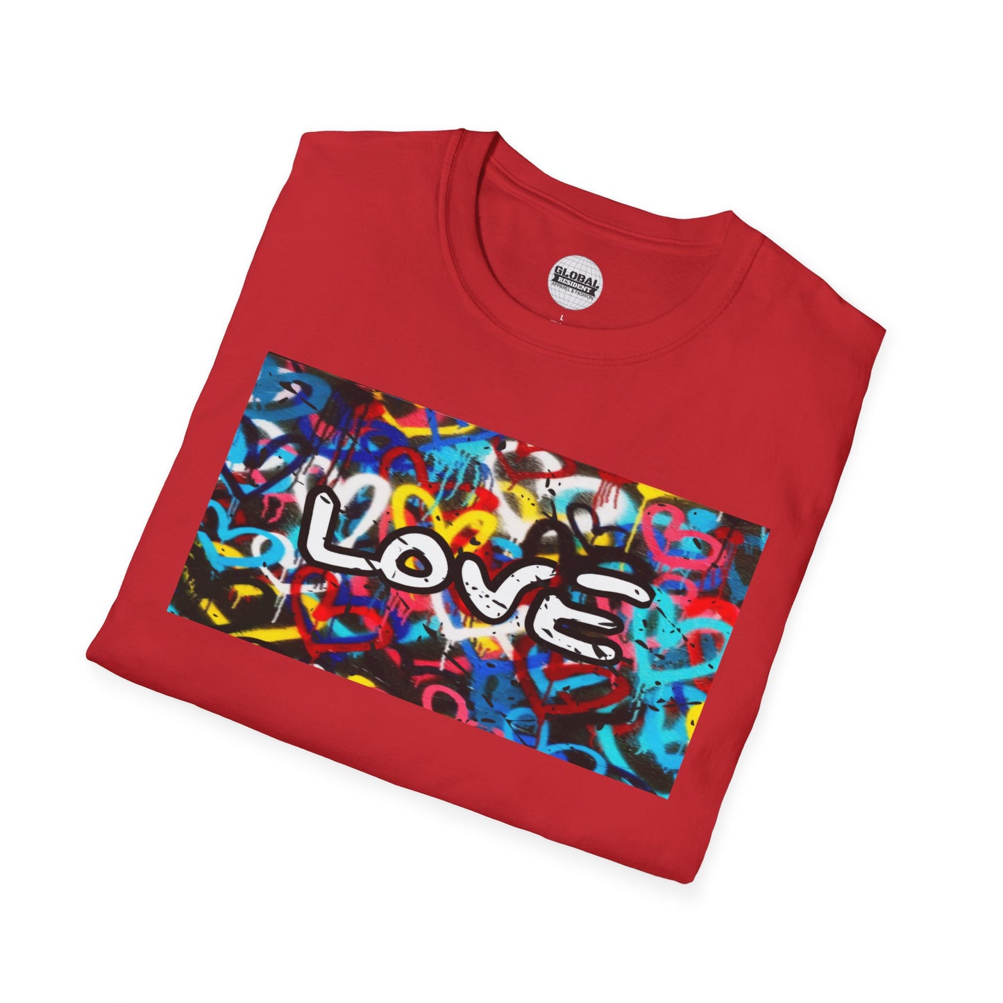 Colorful Love Unisex Softstyle T-Shirt - Perfect for Valentine’s Day & Casual Vibes