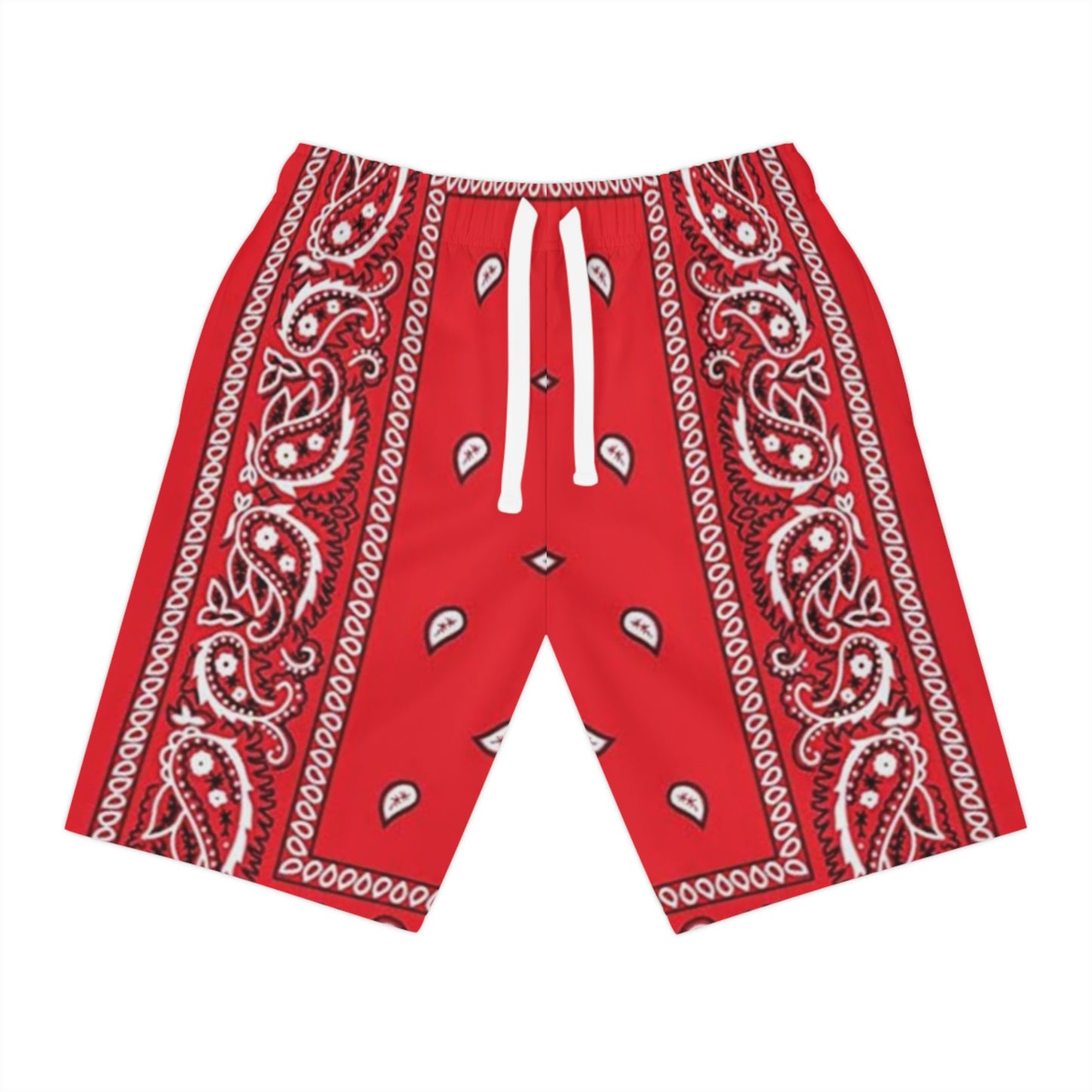 Red Bandana Print Shorts