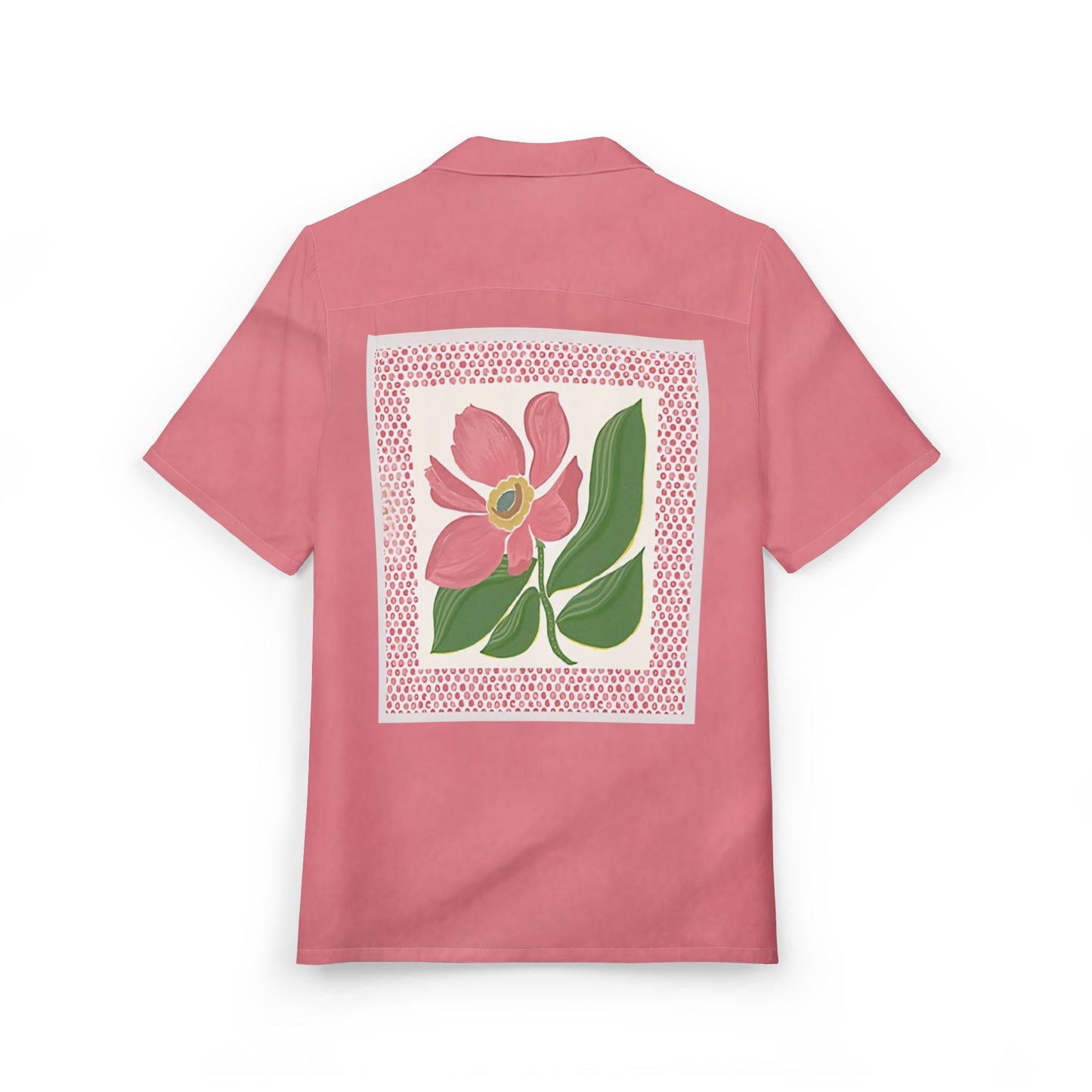 Uniaex Tropical Floral Button-Down Shirt, Hawaiian Shirt