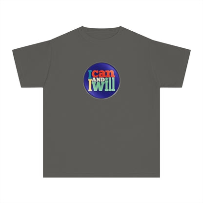 Youth I Can and I Will Button Tee