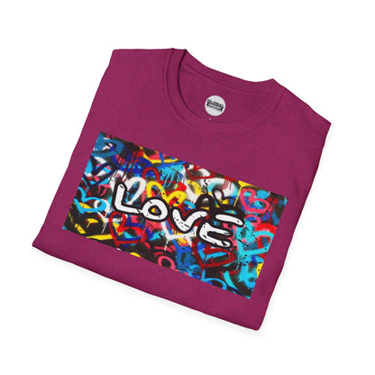 Colorful Love Unisex Softstyle T-Shirt - Perfect for Valentine’s Day & Casual Vibes