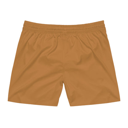 Khaki BW Stripe Swim Trunks