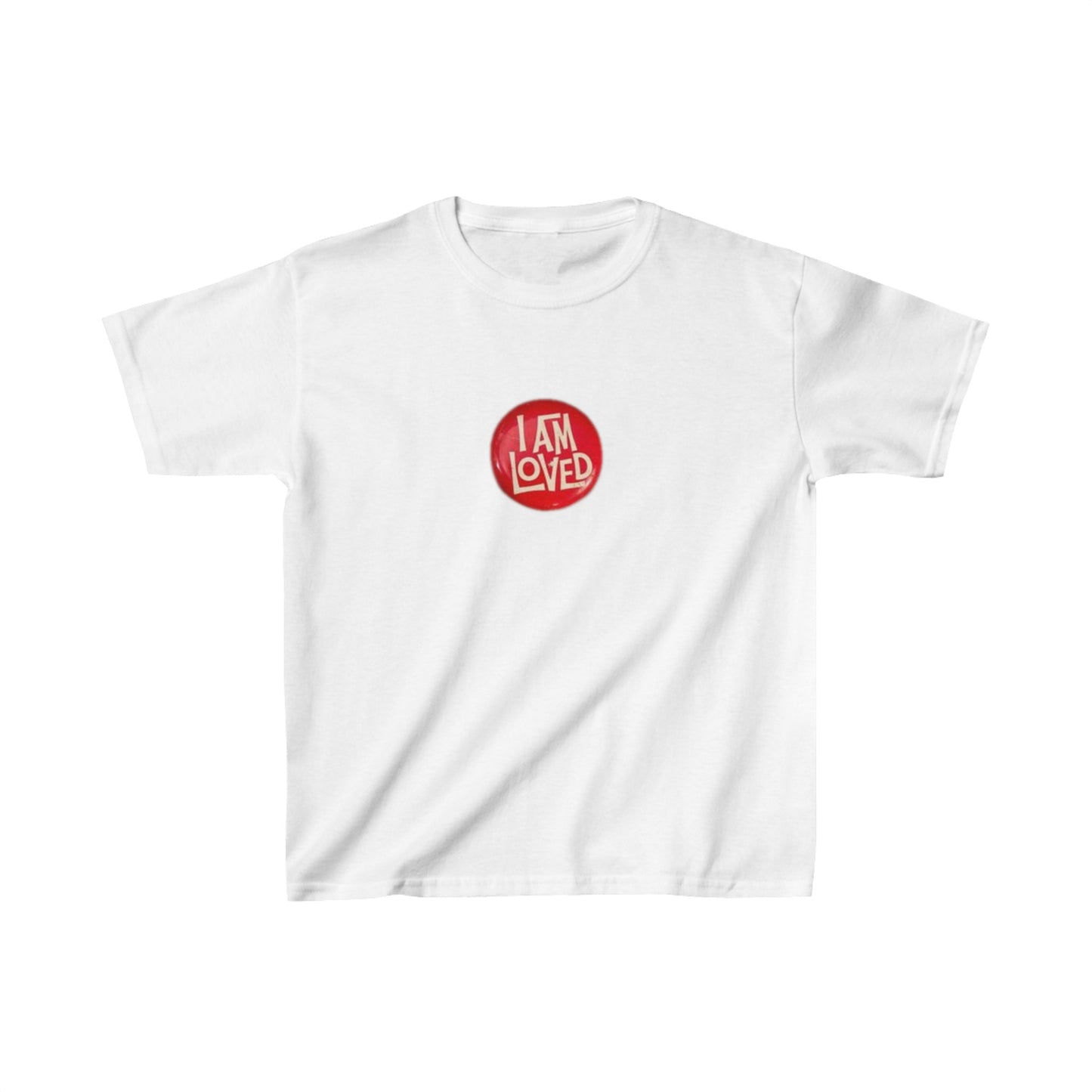 I Am Loved Button Kids Tee