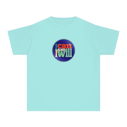 Youth I Can and I Will Button Tee