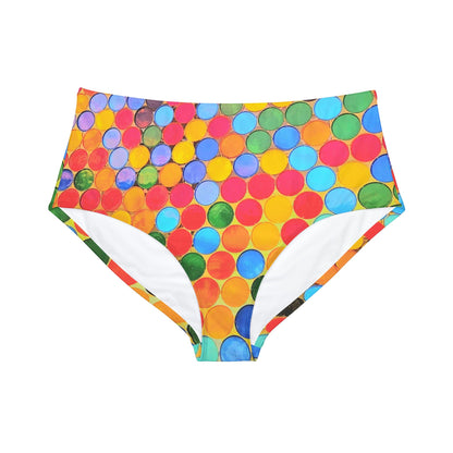 Cape Verdean Print High-Waist Hipster Bikini Bottom