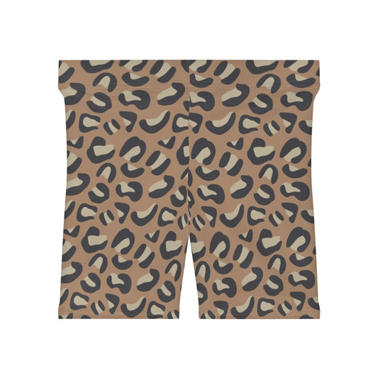 Leopard Animal Print Women's Biker Shorts