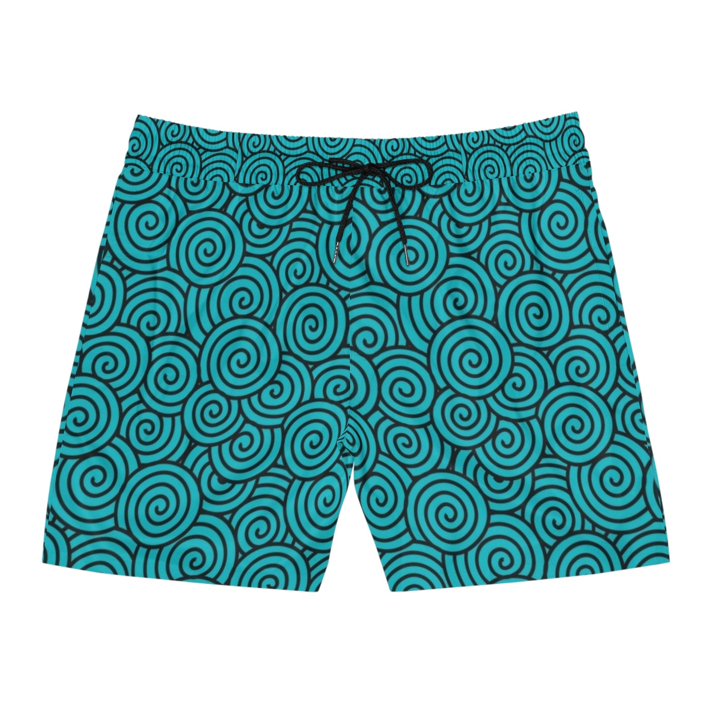 Turquoise Print Swim Trunks