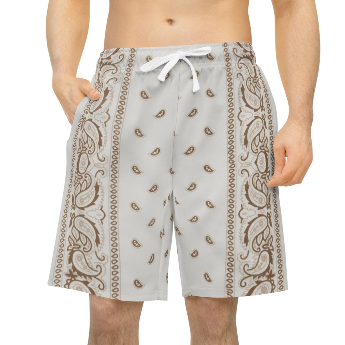 Cream Bandana Print Shorts