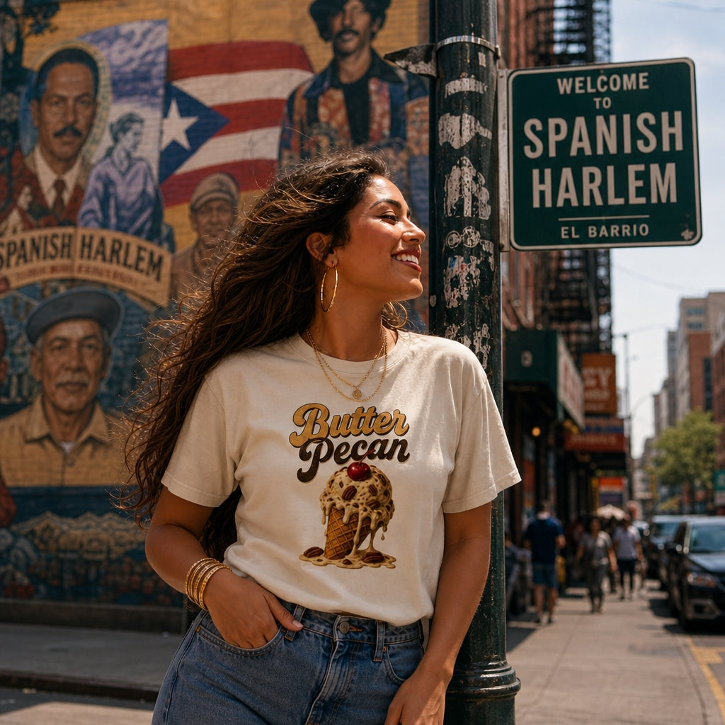 Butter Pecan Ice Cream Tee — Women's Boxy Tee